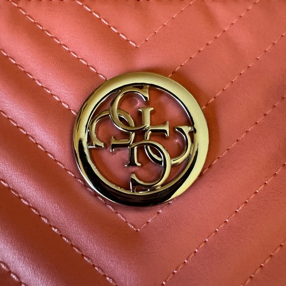 626-RITT Guess Shoulder Coral Blakely Status Luxe NWT Gold Hardware Satchel - Picture 15 of 16